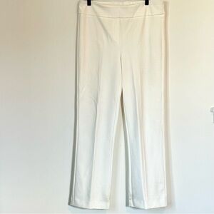 Jones New York White Pull On Straight Leg Pants - Large
